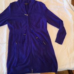 BCBG MAXAZRIA Purple Sweater Coat Size XL